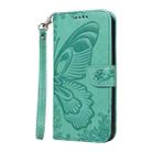 For Google Pixel 10 Pro XL 5G Global Swallowtail Butterfly Embossed Leather Phone Case(Green) - 2