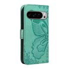 For Google Pixel 10 Pro XL 5G Global Swallowtail Butterfly Embossed Leather Phone Case(Green) - 3