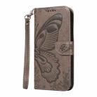 For Google Pixel 10 5G / 10 Pro 5G Global Swallowtail Butterfly Embossed Leather Phone Case(Grey) - 2