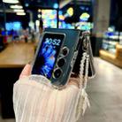 For ZTE nubia Flip2 TPU Side Buckle Bead Bracelet Portable Phone Case(Transparent) - 3