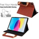 For iPad 2025 / 2022 Zipper Handle Retro Smart Leather Tablet Case(Brown) - 3