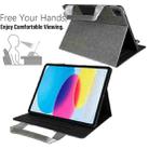 For iPad Air 13 2025 / 2024 / Pro 12.9 Zipper Handle Retro Smart Leather Tablet Case(Grey) - 3
