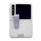 For Huawei Pura X Nameplate TPU Portable Phone Case with Wristband(Purple) - 1