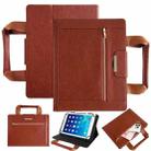 10 inch Zipper Handle Retro Leather Tablet Case(Brown) - 1