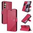 For Samsung Galaxy A15 AZNS Sheepskin Texture Flip Leather Phone Case(Red) - 1