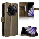 For OPPO Find N5 Diamond Texture Leather Phone Case(Brown) - 1