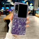 For ZTE nubia Flip2 Pearlescent Shell Texture Phone Case(Purple) - 2