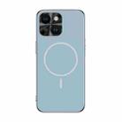 For iPhone 13 Metal Mens Acrylic PC Thin Circle MagSafe Phone Case(Sierra Blue) - 1