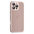 For iPhone 16 Pro Max Cooling Skin Feel PC Phone Case with Lens Film(Pink) - 1