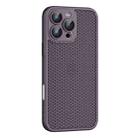For iPhone 16 Pro Cooling Skin Feel PC Phone Case with Lens Film(Purple) - 1