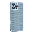 For iPhone 16 Pro Cooling Skin Feel PC Phone Case with Lens Film(Sierra Blue) - 1