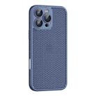 For iPhone 16 Pro Cooling Skin Feel PC Phone Case with Lens Film(Navy Blue) - 1