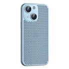 For iPhone 15 Cooling Skin Feel PC Phone Case with Lens Film(Sierra Blue) - 1
