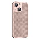 For iPhone 13 Cooling Skin Feel PC Phone Case with Lens Film(Pink) - 1
