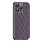 For iPhone 12 Pro Cooling Skin Feel PC Phone Case with Lens Film(Purple) - 1