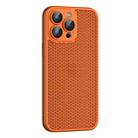 For iPhone 12 Pro Cooling Skin Feel PC Phone Case with Lens Film(Orange) - 1