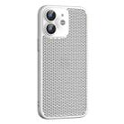 For iPhone 12 Cooling Skin Feel PC Phone Case with Lens Film(White) - 1