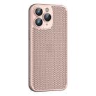 For iPhone 11 Pro Max Cooling Skin Feel PC Phone Case with Lens Film(Pink) - 1