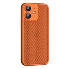 For iPhone 11 Cooling Skin Feel PC Phone Case with Lens Film(Orange) - 1