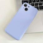 For iPhone 14 Plus Fine Hole Insert Card Slot TPU Phone Case(Purple) - 1