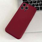 For iPhone 14 Pro Fine Hole Insert Card Slot TPU Phone Case(Red) - 1