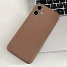 For iPhone 11 Fine Hole Insert Card Slot TPU Phone Case(Brown) - 1