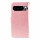 For Google Pixel 10 5G / 10 Pro 5G Global Tree & Cat Embossed Pattern Flip Leather Phone Case(Rose Gold) - 3