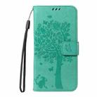 For Google Pixel 10 Pro XL 5G Global Tree & Cat Embossed Pattern Flip Leather Phone Case(Green) - 2