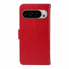 For Google Pixel 10 Pro XL 5G Global Tree & Cat Embossed Pattern Flip Leather Phone Case(Red) - 3