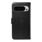 For Google Pixel 10 Pro XL 5G Global Tree & Cat Embossed Pattern Flip Leather Phone Case(Black) - 3