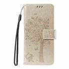 For Google Pixel 10 Pro XL 5G Global Tree & Cat Embossed Pattern Flip Leather Phone Case(Gold) - 2