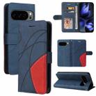 For Google Pixel 10 5G / 10 Pro 5G Global Dual-color Splicing Flip Leather Phone Case(Blue) - 1