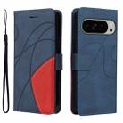 For Google Pixel 10 Pro XL 5G Global Dual-color Splicing Flip Leather Phone Case(Blue) - 2
