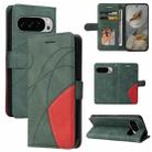 For Google Pixel 10 Pro XL 5G Global Dual-color Splicing Flip Leather Phone Case(Green) - 1
