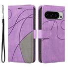 For Google Pixel 10 Pro XL 5G Global Dual-color Splicing Flip Leather Phone Case(Purple) - 2