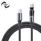 FXCTL-WY0G 100W 5A USB-C / Type-C to Type-C 180 Degree Rotating Elbow Fast Charging Cable, Length:1.2m(Grey) - 1