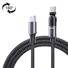 FXCTL-WYA0G 100W 5A USB-C / Type-C to Type-C 180 Degree Rotating Elbow Fast Charging Cable, Length:2m(Grey) - 1