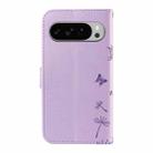 For Google Pixel 10 Pro XL 5G Global Dandelion Embossed Pattern Flip Leather Phone Case(Purple) - 3