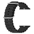 For Apple Watch 46mm / 49mm / 45mm / 44mm xDfind Ocean Silicone Watch Band(Black) - 3