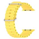 For Apple Watch 46mm / 49mm / 45mm / 44mm xDfind Ocean Silicone Watch Band(Yellow) - 3