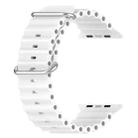 For Apple Watch 46mm / 49mm / 45mm / 44mm xDfind Ocean Silicone Watch Band(White) - 3