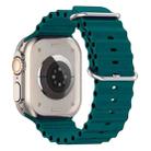 For Apple Watch 46mm / 49mm / 45mm / 44mm xDfind Ocean Silicone Watch Band(Dark Green) - 2