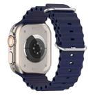 For Apple Watch 46mm / 49mm / 45mm / 44mm xDfind Ocean Silicone Watch Band(Midnight Blue) - 2