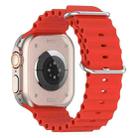 For Apple Watch 46mm / 49mm / 45mm / 44mm xDfind Ocean Silicone Watch Band(Red) - 2
