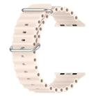 For Apple Watch 46mm / 49mm / 45mm / 44mm xDfind Ocean Silicone Watch Band(Starlight) - 3