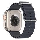 For Apple Watch 42mm / 41mm / 40mm / 38mm xDfind Ocean Silicone Watch Band(Midnight) - 2
