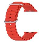 For Apple Watch 42mm / 41mm / 40mm / 38mm xDfind Ocean Silicone Watch Band(Red) - 3