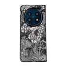 For OPPO Find N5 Embroidery Style Full Coverage Phone Case(Black) - 1