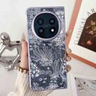 For OPPO Find N5 Embroidery Style Full Coverage Phone Case(Blue) - 2