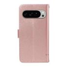 For Google Pixel 10 Pro XL 5G Global Adorable Cat Embossed Pattern Flip Leather Phone Case(Rose Gold) - 3